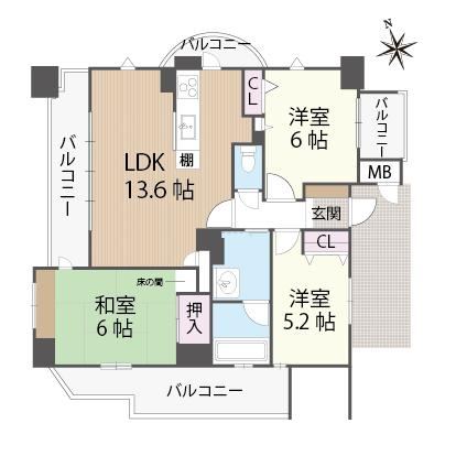 3LDK apartment in Kita Ward, Nagoya, Aichi - Photo 1