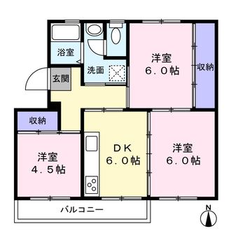 3DK apartment in Konan