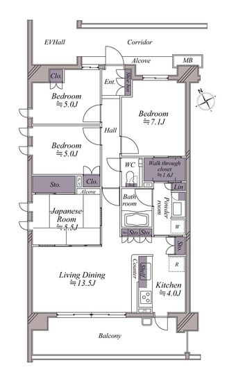 4LDK+S apartment in Tsuzuki Ward, Yokohama