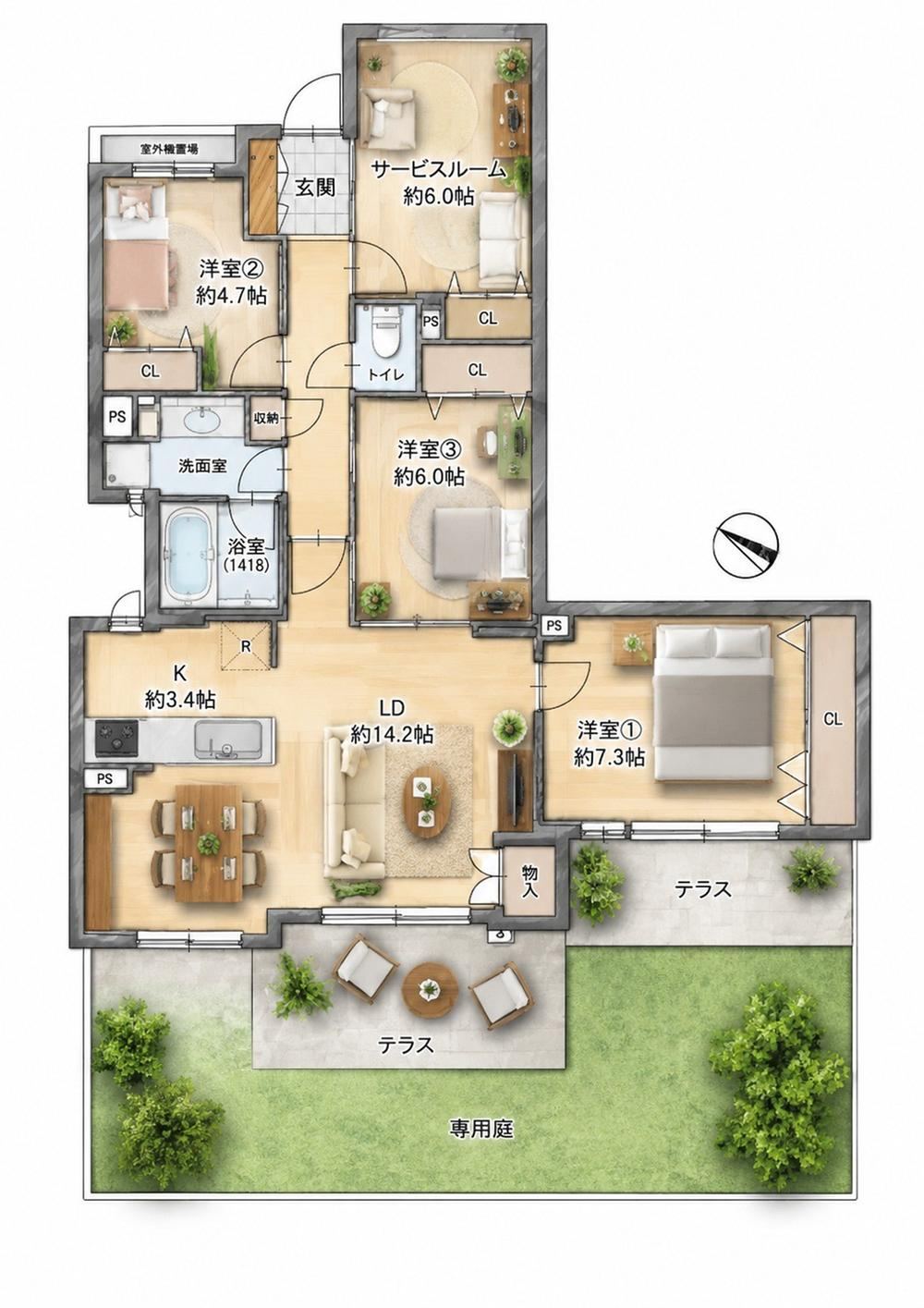 3LDK+S apartment in Machida, Tokyo - Photo 1