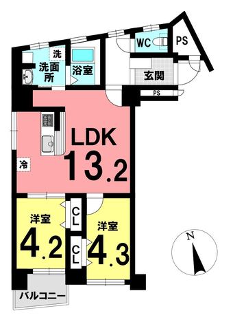 2LDK apartment in Chikusa Ward, Nagoya