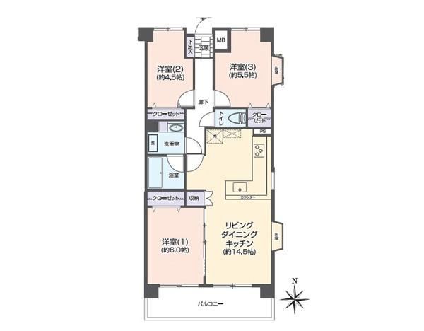 3LDK apartment in Chuo Ward, Sagamihara, Kanagawa - Photo 1