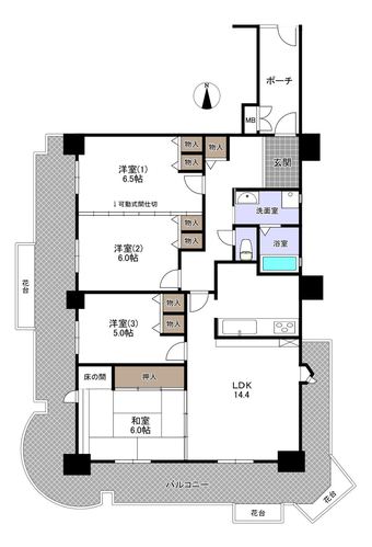 4LDK apartment in Ikeda