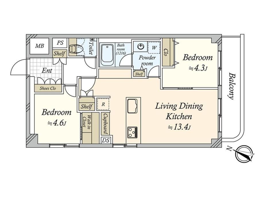 2LDK apartment in Minato Ward, Tokyo - Photo 1