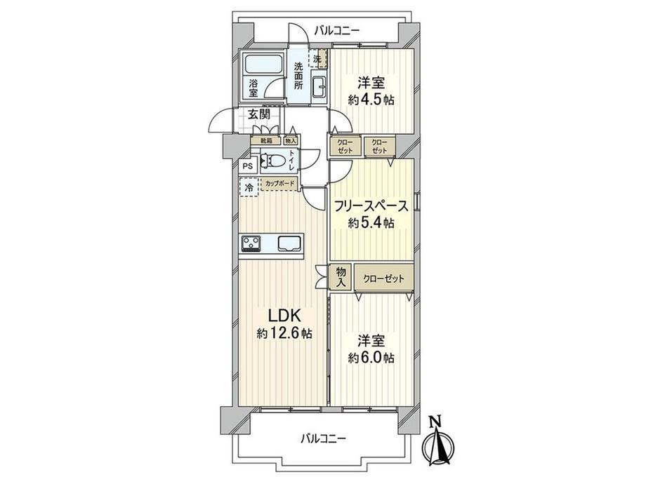 2LDK+S apartment in Chuo Ward, Osaka - Photo 1