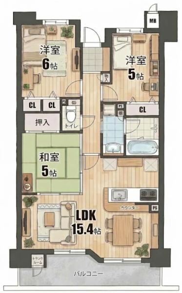 3LDK apartment in Uji, Kyoto - Photo 1