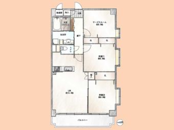 2LDK+S apartment in Atsugi