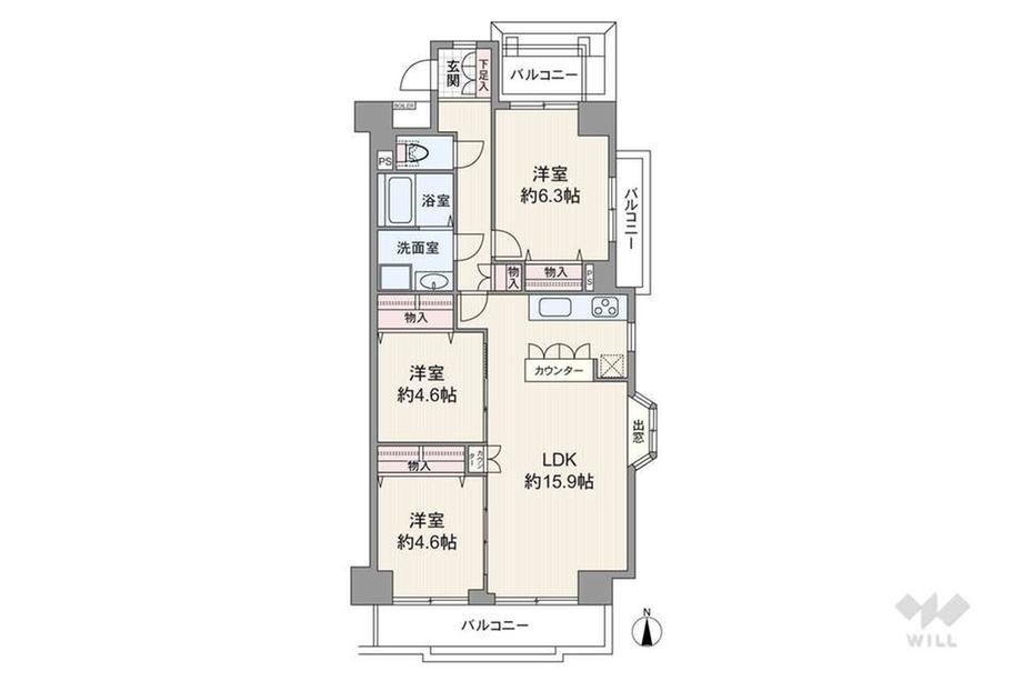 3LDK apartment in Showa Ward, Nagoya, Aichi - Photo 1