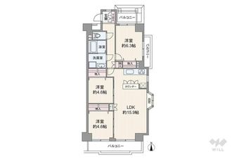 3LDK apartment in Showa Ward, Nagoya