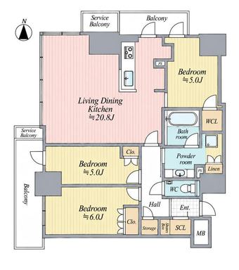 3LDK apartment in Tennoji Ward