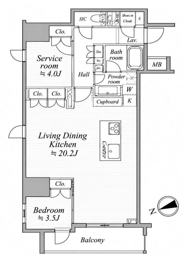 2LDK apartment in Shinagawa Ward, Tokyo - Photo 1