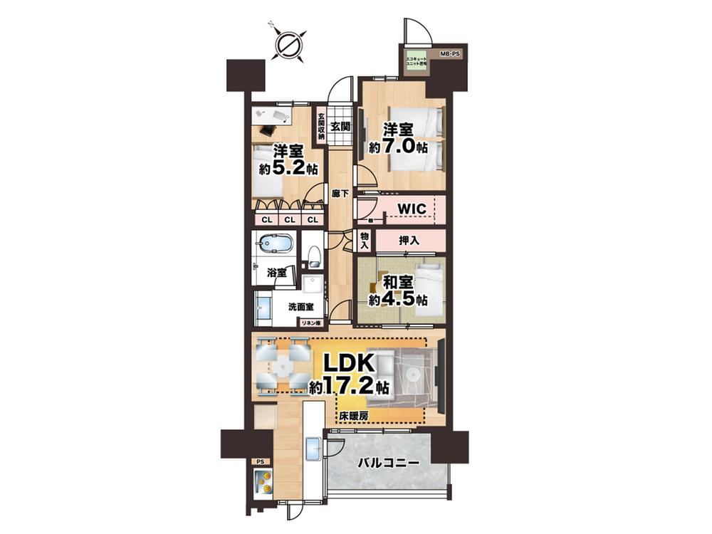 3LDK apartment in Suita, Osaka - Photo 1