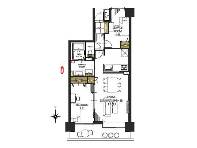 1LDK+S apartment in Koshigaya, Saitama - Photo 1