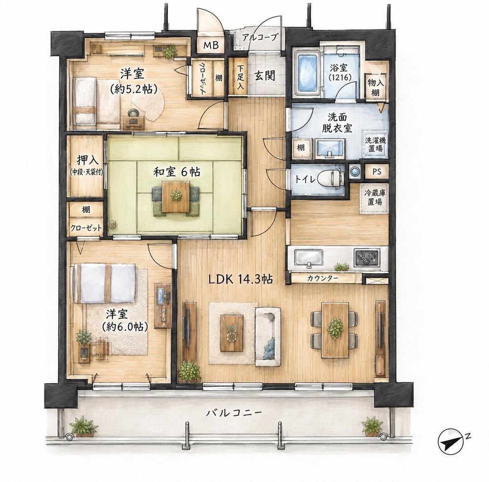 3LDK apartment in Suita, Osaka - Photo 1