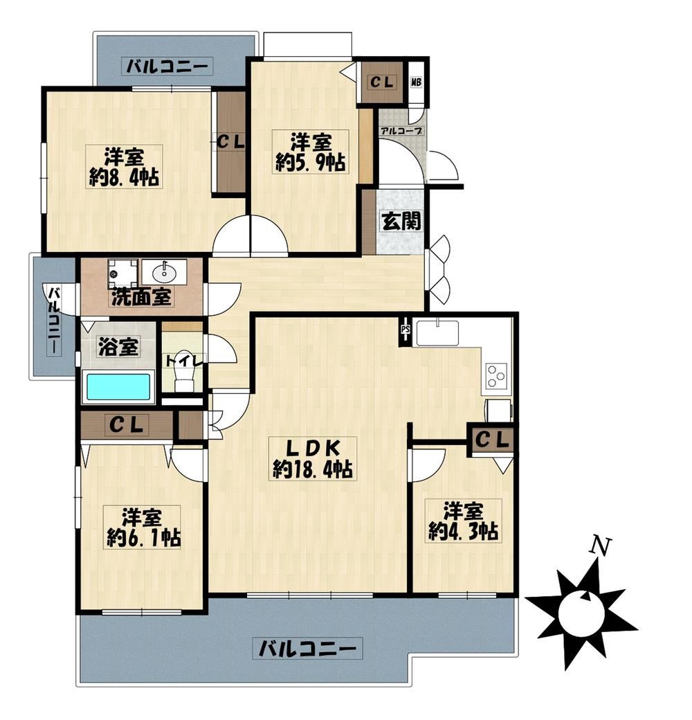 4LDK apartment in Suita, Osaka - Photo 1