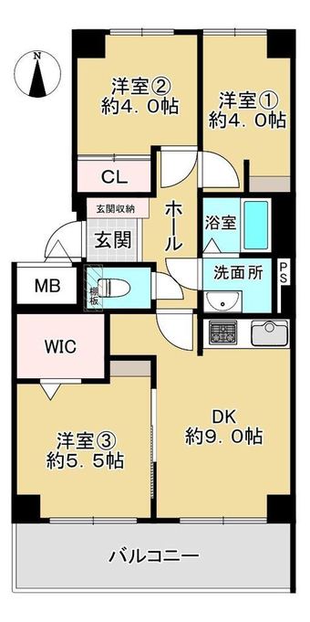 3DK apartment in Kadoma