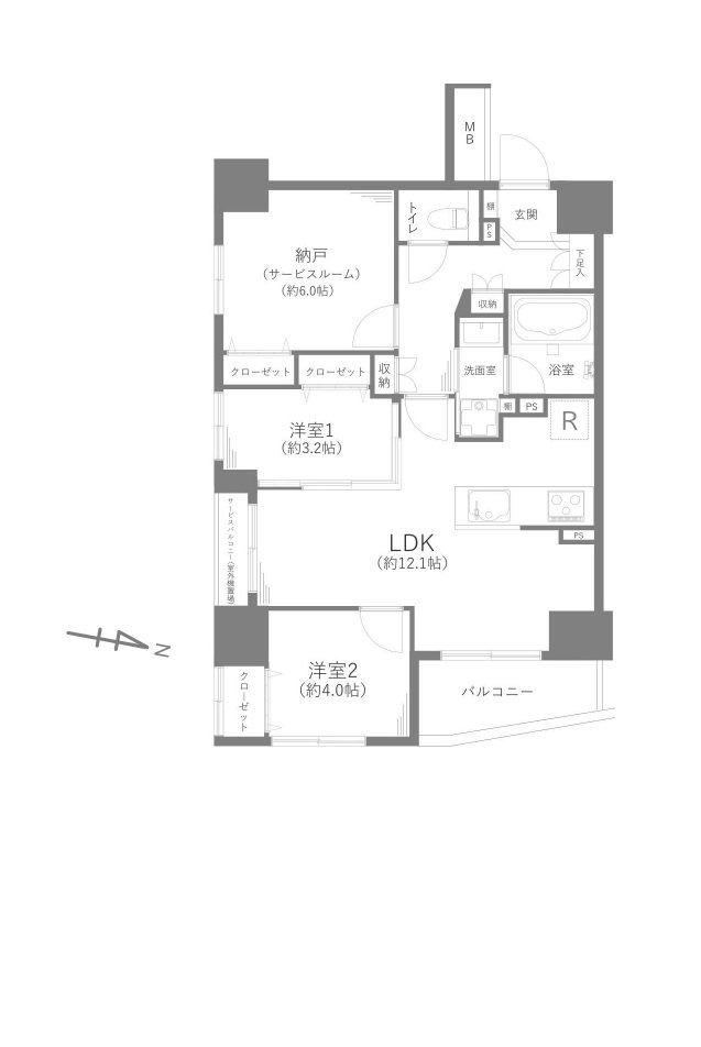 2LDK+S apartment in Setagaya Ward, Tokyo - Photo 1