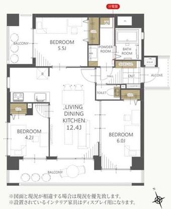 3LDK apartment in Hyogo Ward, Kobe