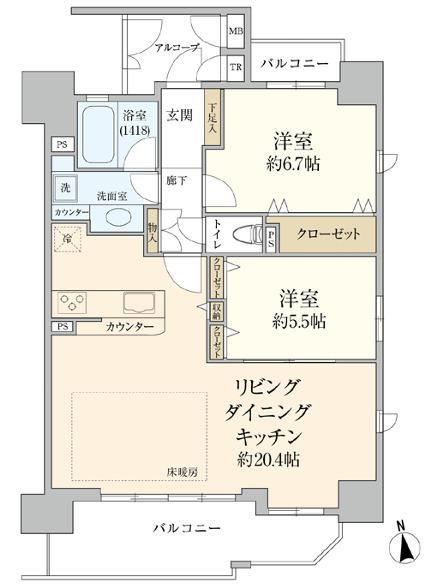 2LDK apartment in Tennoji Ward, Osaka - Photo 1