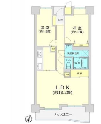 2LDK apartment in Higashinada Ward, Kobe