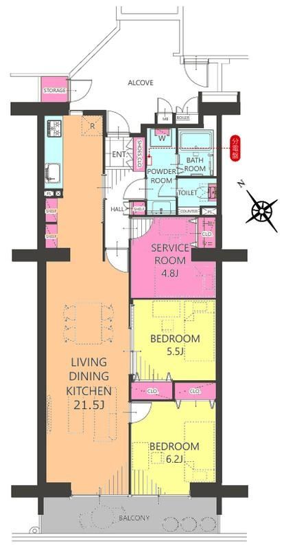 2LDK+S apartment in Narashino, Chiba - Photo 1