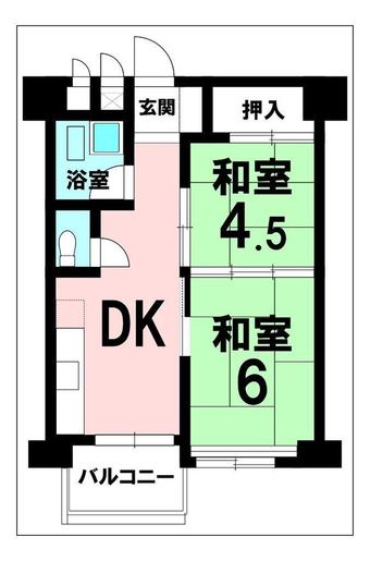 2LDK apartment in Minami Ward