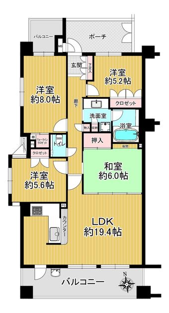 4LDK apartment in Kamigyo Ward
