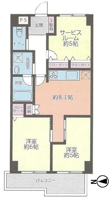 2DK+S apartment in Setagaya Ward, Tokyo - Photo 1