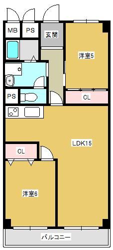 2LDK apartment in Nishi Ward