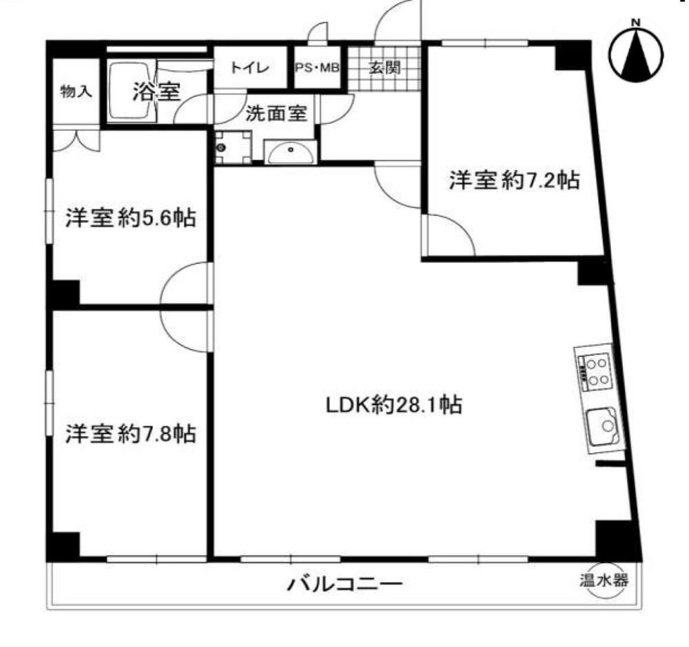 3LDK apartment in Tennoji Ward, Osaka - Photo 1