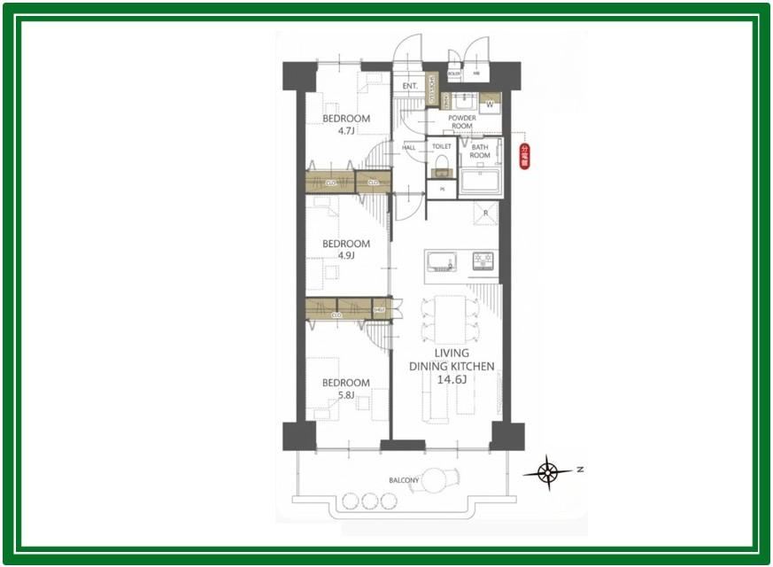 3LDK apartment in Itabashi Ward, Tokyo - Photo 1