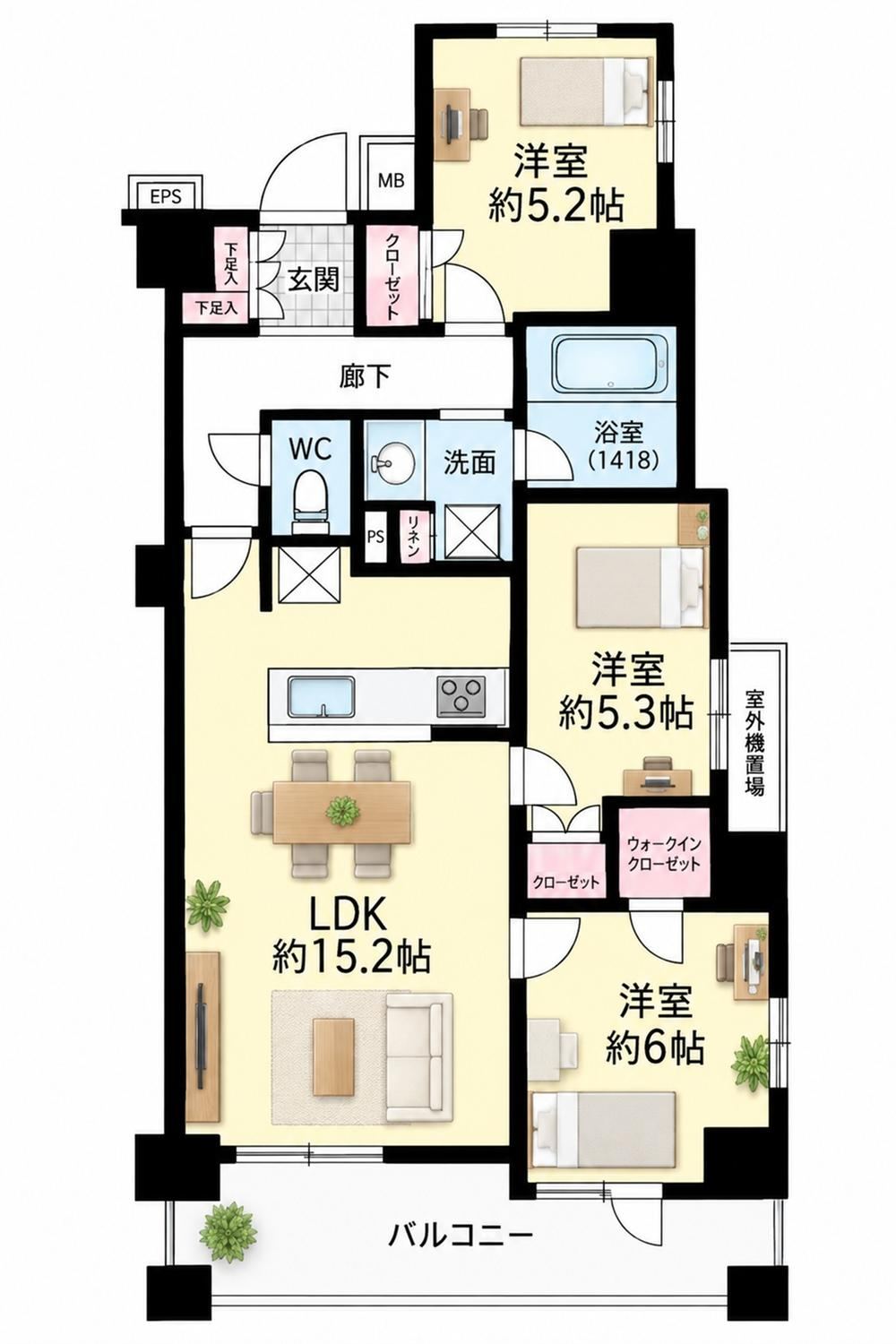 3LDK apartment in Miyamae Ward, Kawasaki, Kanagawa - Photo 1
