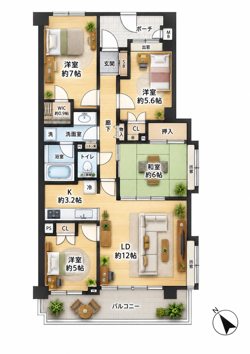 4LDK apartment in Midori Ward, Yokohama, Kanagawa - Photo 1