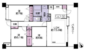 3LDK apartment in Toda