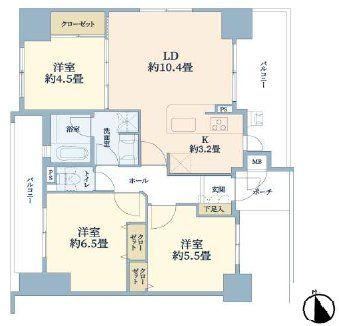 3LDK apartment in Sumiyoshi Ward