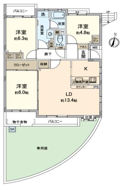 3LDK apartment in Kanazawa Ward, Yokohama, Kanagawa - Photo 1