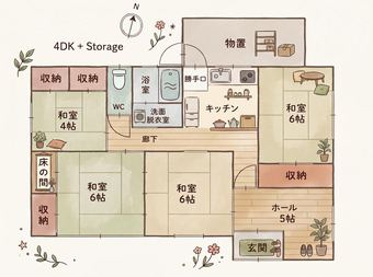 4DK house in Hidaka