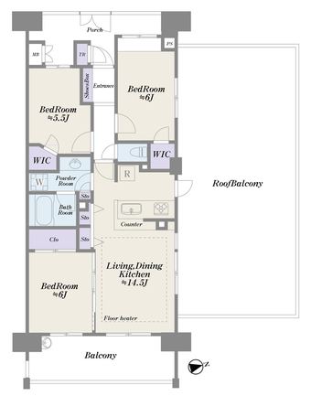 3LDK apartment in Nishitokyo