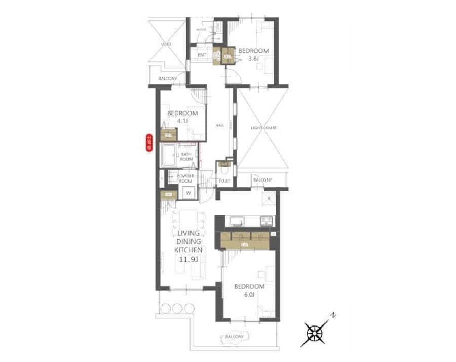 3LDK apartment in Sakae Ward, Yokohama, Kanagawa - Photo 1