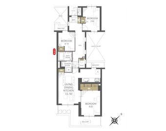 3LDK apartment in Sakae Ward, Yokohama