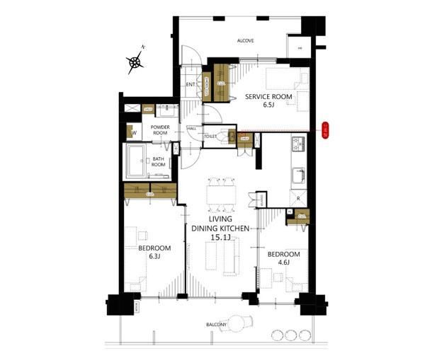 2LDK+S apartment in Minami Ward, Sagamihara, Kanagawa - Photo 1