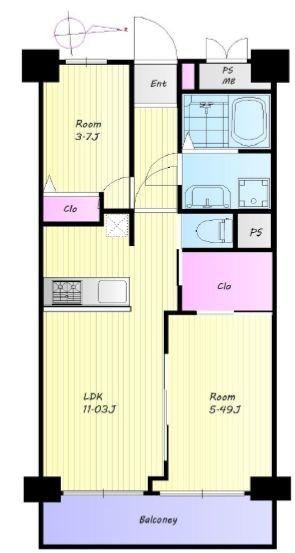 2LDK apartment in Kita Ward