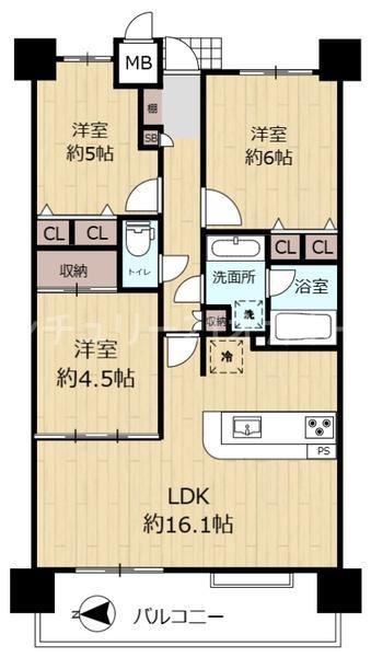 3LDK apartment in Neyagawa, Osaka - Photo 1