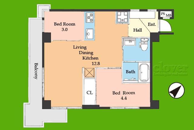 2LDK apartment in Ota Ward, Tokyo - Photo 1