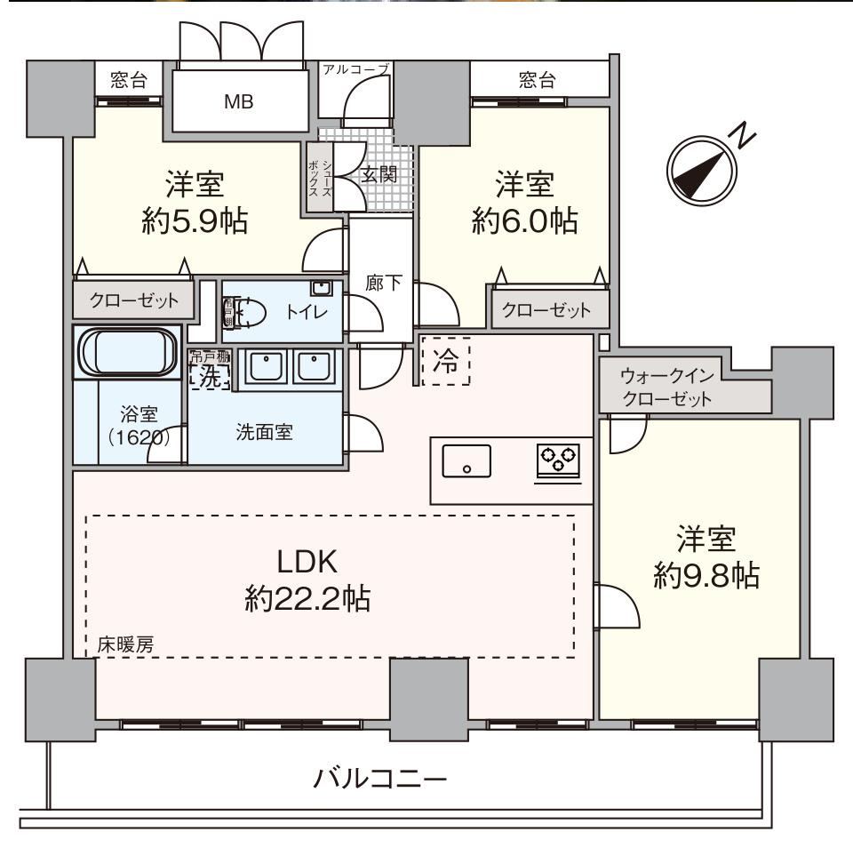 3LDK apartment in Koto Ward, Tokyo - Photo 1