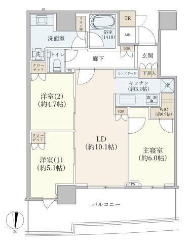 3LDK apartment in Chuo Ward, Tokyo - Photo 1