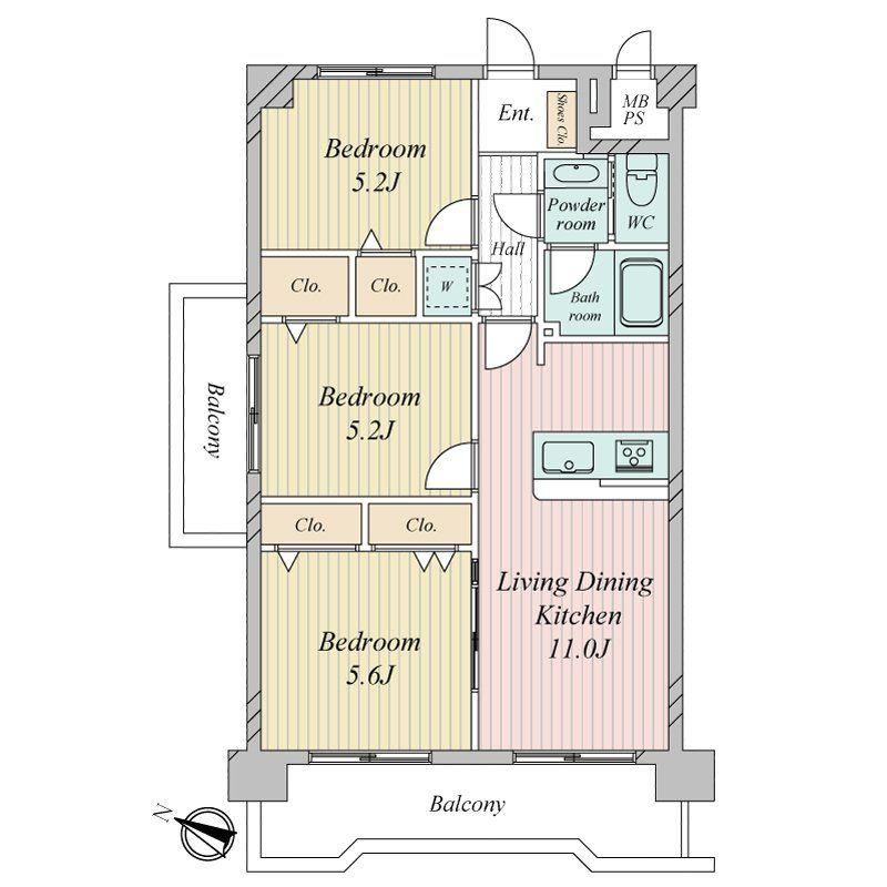 3LDK apartment in Koto Ward, Tokyo - Photo 1
