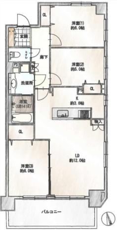 3LDK apartment in Itabashi Ward, Tokyo - Photo 1