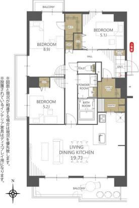3LDK apartment in Abeno Ward, Osaka - Photo 1