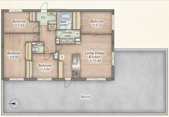 4LDK apartment in Kokubunji